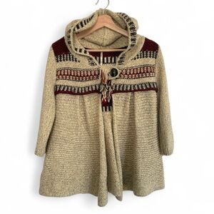 Free People Gretel Sweater Medium Wool Angora Blend Boho Western Southwestern